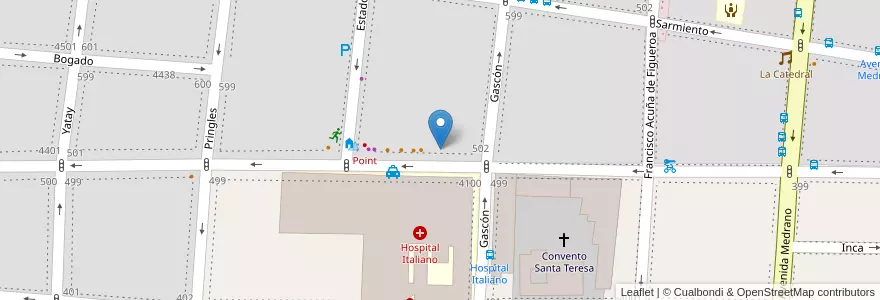 Mapa de ubicacion de Ateneo, Almagro en 阿根廷, Ciudad Autónoma De Buenos Aires, Comuna 5, 布宜诺斯艾利斯.