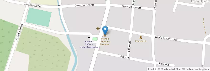 Mapa de ubicacion de Ateneo "Mariano Moreno" en Arjantin, Catamarca, Departamento Valle Viejo, Municipio De Valle Viejo, Villa Dolores.