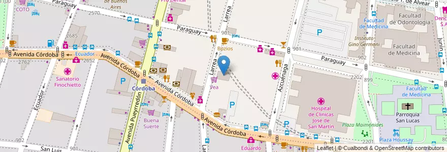 Mapa de ubicacion de Atento Argentina, Recoleta en Argentinien, Ciudad Autónoma De Buenos Aires, Comuna 2, Buenos Aires.