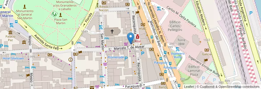 Mapa de ubicacion de Athena Bitcoin ATM, Retiro en 阿根廷, Ciudad Autónoma De Buenos Aires, Comuna 1, 布宜诺斯艾利斯.