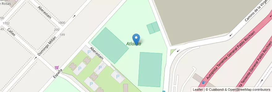 Mapa de ubicacion de Atlanta en Arjantin, Buenos Aires, Partido De La Matanza, Villa Madero.