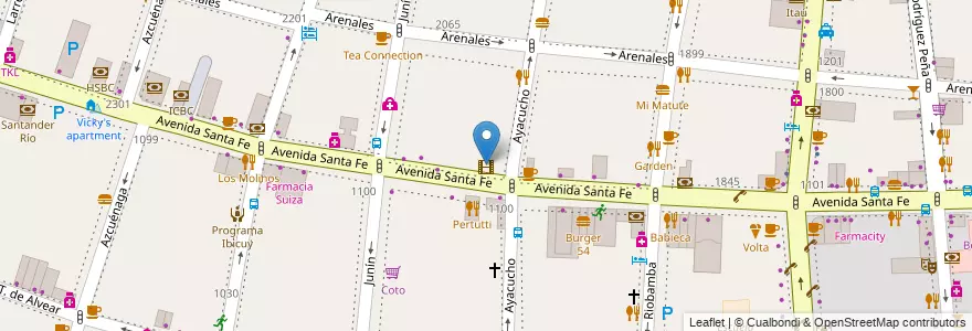 Mapa de ubicacion de Atlas, Recoleta en Argentine, Ciudad Autónoma De Buenos Aires, Comuna 2, Buenos Aires.