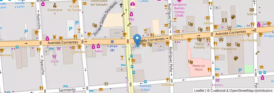 Mapa de ubicacion de Atlas Tower Hotel, San Nicolas en Аргентина, Буэнос-Айрес, Буэнос-Айрес.