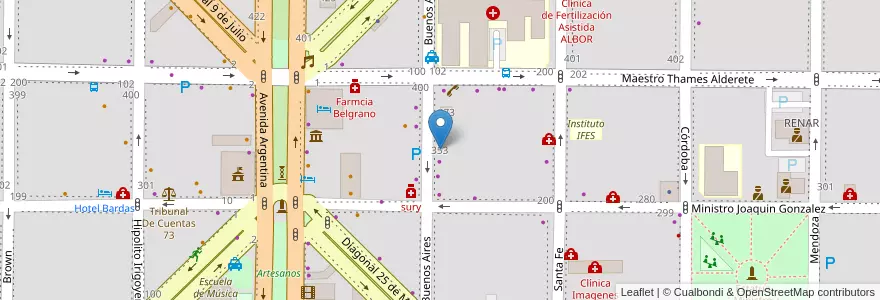 Mapa de ubicacion de ATM BPN ISSN en Arjantin, Şili, Neuquén, Departamento Confluencia, Municipio De Neuquén, Neuquén.