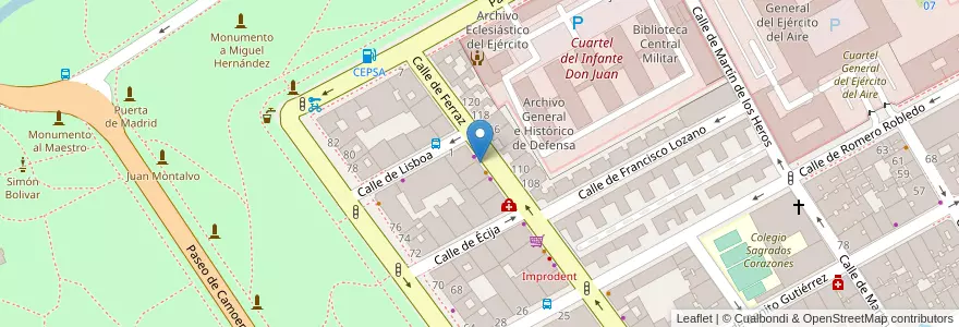 Mapa de ubicacion de Atocar en Spanje, Comunidad De Madrid, Comunidad De Madrid, Área Metropolitana De Madrid Y Corredor Del Henares, Madrid.