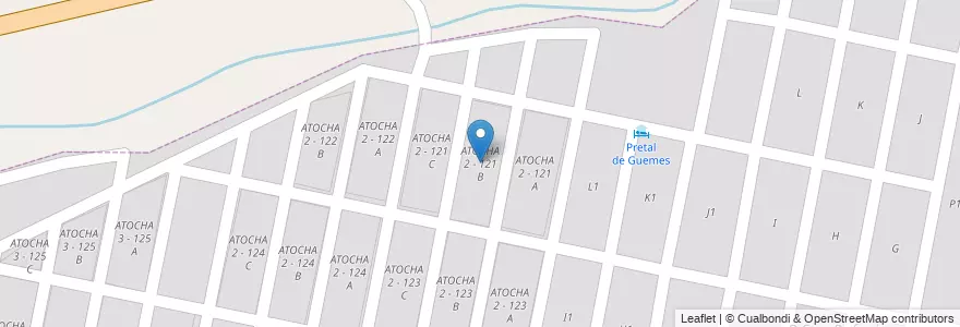 Mapa de ubicacion de ATOCHA 2 - 121 B en الأرجنتين, Salta, Capital, Municipio De San Lorenzo, Salta.