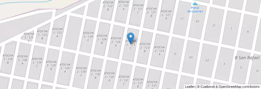 Mapa de ubicacion de ATOCHA 2 - 123 C en Argentinien, Salta, Capital, Municipio De San Lorenzo, Salta.