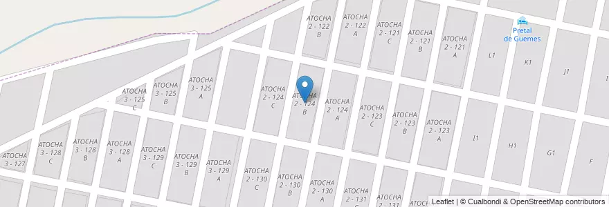 Mapa de ubicacion de ATOCHA 2 - 124 B en 阿根廷, Salta, Capital, Municipio De San Lorenzo, Salta.