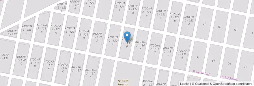 Mapa de ubicacion de ATOCHA 2 - 130 B en Аргентина, Сальта, Capital, Municipio De San Lorenzo, Salta.