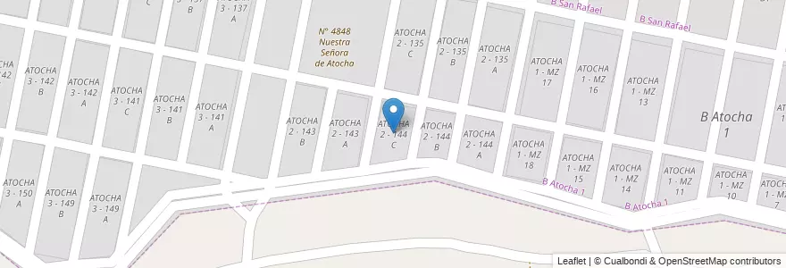 Mapa de ubicacion de ATOCHA 2 - 144 C en アルゼンチン, サルタ州, Capital, Municipio De San Lorenzo, Salta.