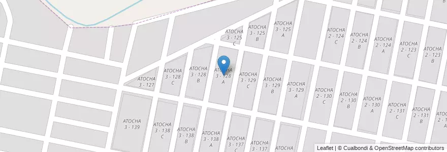 Mapa de ubicacion de ATOCHA 3 - 128 A en Argentine, Salta, Capital, Municipio De San Lorenzo, Salta.