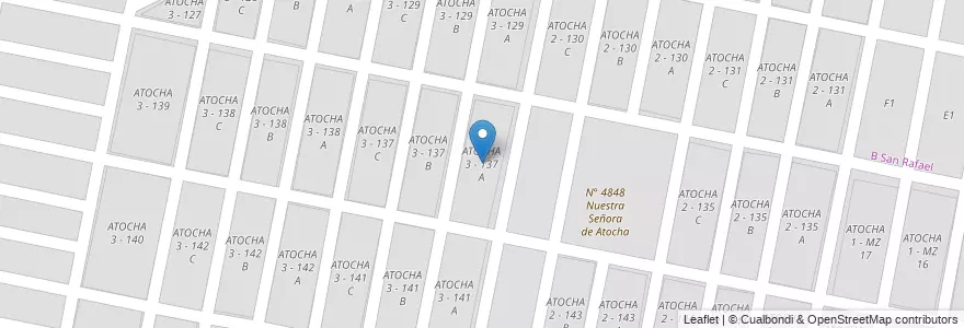 Mapa de ubicacion de ATOCHA 3 - 137 A en 阿根廷, Salta, Capital, Municipio De San Lorenzo, Salta.
