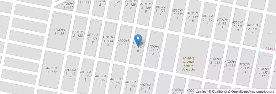 Mapa de ubicacion de ATOCHA 3 - 137 B en Argentina, Salta, Capital, Municipio De San Lorenzo, Salta.