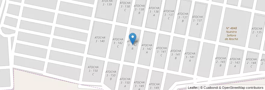 Mapa de ubicacion de ATOCHA 3 - 142 B en アルゼンチン, サルタ州, Capital, Municipio De San Lorenzo, Salta.