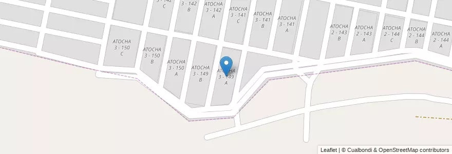 Mapa de ubicacion de ATOCHA 3 - 149 A en Arjantin, Salta, Capital, Municipio De San Lorenzo, Salta.