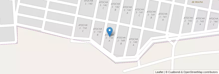 Mapa de ubicacion de ATOCHA 3 - 150 A en Argentinien, Salta, Capital, Municipio De San Lorenzo, Salta.