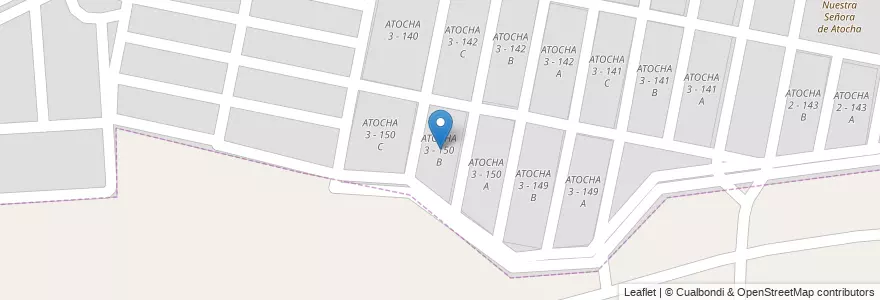 Mapa de ubicacion de ATOCHA 3 - 150 B en Arjantin, Salta, Capital, Municipio De San Lorenzo, Salta.