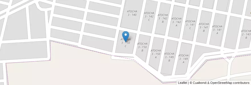 Mapa de ubicacion de ATOCHA 3 - 150 C en آرژانتین, Salta, Capital, Municipio De San Lorenzo, Salta.