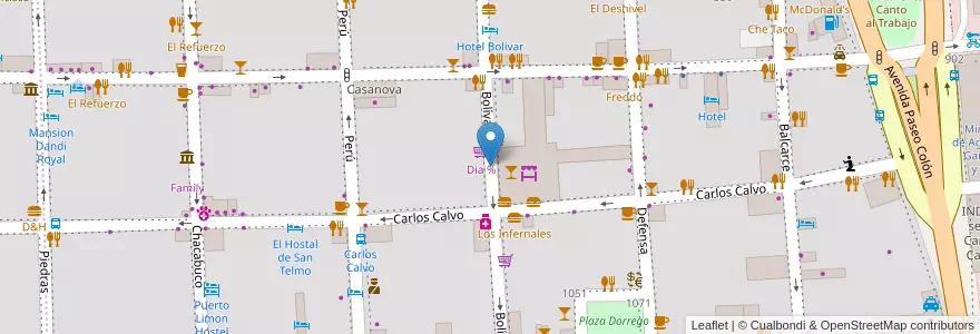 Mapa de ubicacion de atom, San Telmo en Arjantin, Ciudad Autónoma De Buenos Aires, Comuna 1, Buenos Aires.