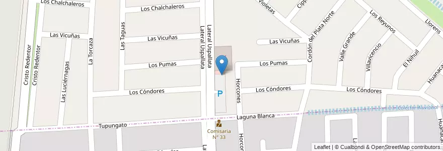 Mapa de ubicacion de Atomo en Arjantin, Şili, Mendoza, Distrito El Challao.