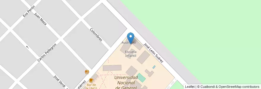 Mapa de ubicacion de Auditorio en Arjantin, Buenos Aires, Partido De Malvinas Argentinas, Los Polvorines.