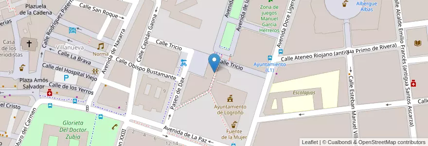 Mapa de ubicacion de Auditorio en Испания, Риоха, Риоха, Логронья.