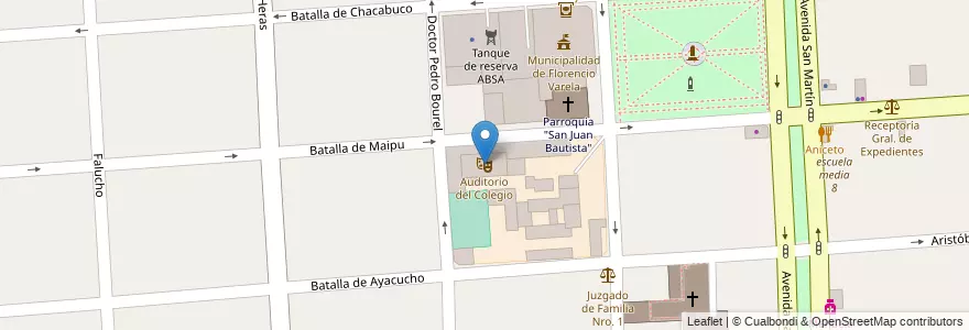 Mapa de ubicacion de Auditorio del Colegio en Argentine, Province De Buenos Aires, Partido De Florencio Varela, Florencio Varela.