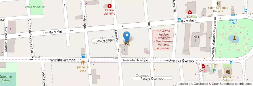 Mapa de ubicacion de Auditorio OSDE en Аргентина, Катамарка, Departamento Capital, Municipio De San Fernando Del Valle De Catamarca, San Fernando Del Valle De Catamarca.
