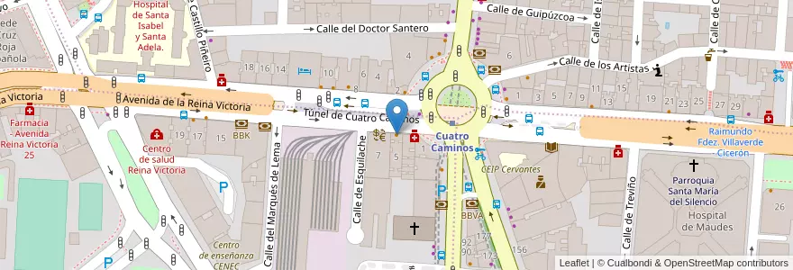Mapa de ubicacion de Audrey en スペイン, マドリード州, Comunidad De Madrid, Área Metropolitana De Madrid Y Corredor Del Henares, Madrid.