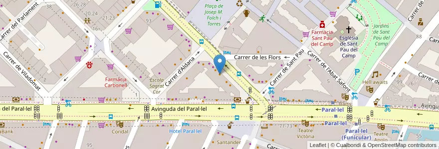 Mapa de ubicacion de August en スペイン, カタルーニャ州, Barcelona, バルサルネス, Barcelona.