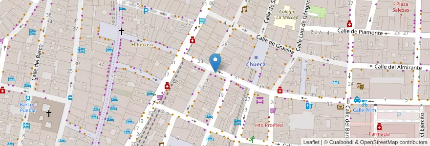 Mapa de ubicacion de AUGUSTO FIGUEROA, CALLE, DE,18 en スペイン, マドリード州, Comunidad De Madrid, Área Metropolitana De Madrid Y Corredor Del Henares, Madrid.