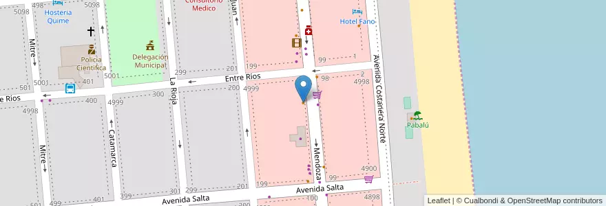 Mapa de ubicacion de Augusto en الأرجنتين, Partido De La Costa, La Lucila Del Mar.