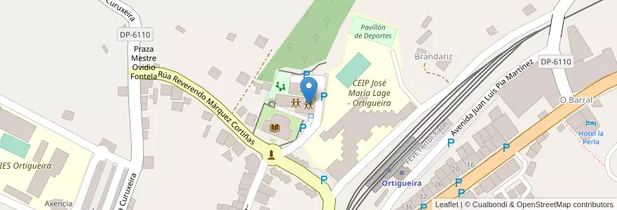 Mapa de ubicacion de Aula CEMIT en إسبانيا, غاليسيا, لا كورونيا, Ortegal, Ortigueira.