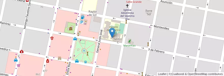 Mapa de ubicacion de Aula de Computación en Arjantin, Entre Ríos, Departamento Concordia, Distrito Suburbios, Concordia, Concordia.