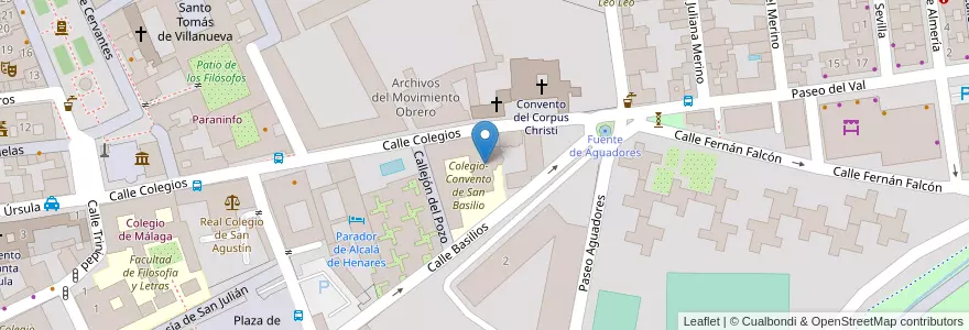 Mapa de ubicacion de Aula de Música en اسپانیا, بخش خودمختار مادرید, بخش خودمختار مادرید, Área Metropolitana De Madrid Y Corredor Del Henares, الکالا د هنارس.