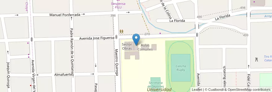 Mapa de ubicacion de Aula Mayor 3 en Argentinien, Catamarca, Departamento Capital, Municipio De San Fernando Del Valle De Catamarca, San Fernando Del Valle De Catamarca.