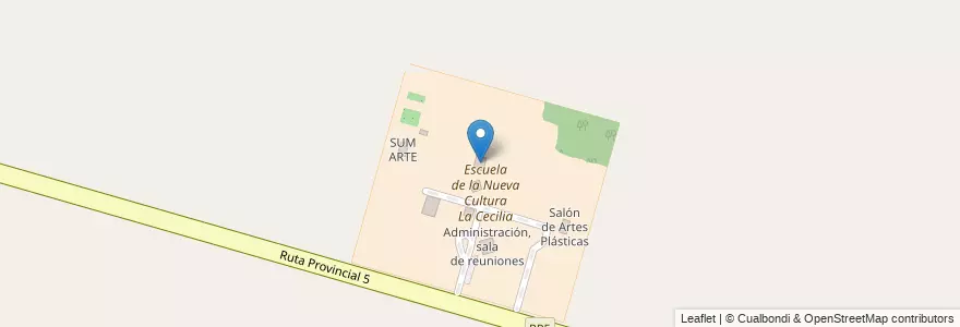 Mapa de ubicacion de Aulas 5 y 6 en Arjantin, Santa Fe, Departamento La Capital, Municipio De Monte Vera.