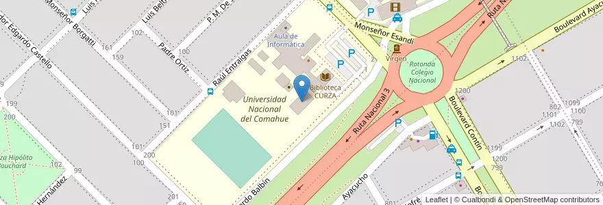 Mapa de ubicacion de Aulas Nuevas en 아르헨티나, 리오네그로주, Departamento Adolfo Alsina, Viedma, Viedma.