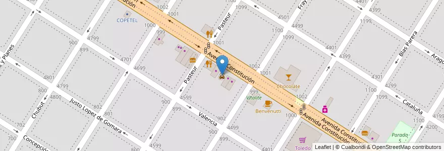 Mapa de ubicacion de Auto Bar en アルゼンチン, ブエノスアイレス州, Partido De General Pueyrredón, Mar Del Plata.