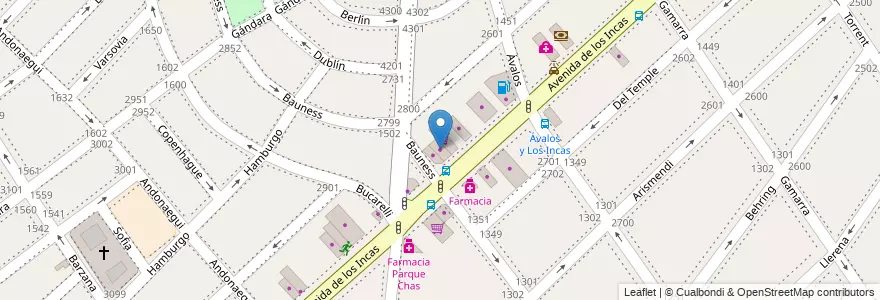 Mapa de ubicacion de Auto-Dacar, Parque Chas en Argentinië, Ciudad Autónoma De Buenos Aires, Buenos Aires, Comuna 15.