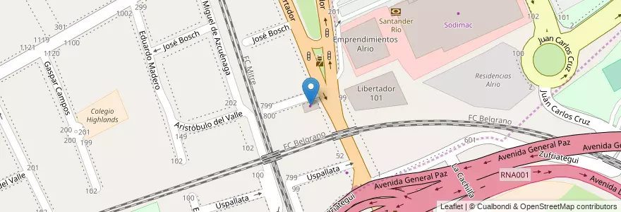Mapa de ubicacion de Auto Equipo en 阿根廷, Partido De Vicente López, Comuna 13, Vicente López.