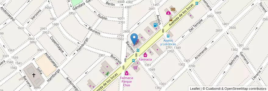 Mapa de ubicacion de Auto Infinito, Parque Chas en 阿根廷, Ciudad Autónoma De Buenos Aires, 布宜诺斯艾利斯, Comuna 15.