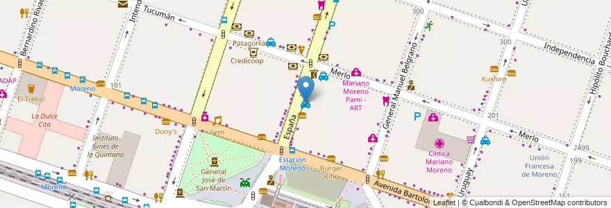 Mapa de ubicacion de Auto-Rap en الأرجنتين, بوينس آيرس, Partido De Moreno, Moreno.