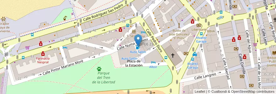 Mapa de ubicacion de Auto Salón en Испания, Астурия, Астурия, Gijón/Xixón.