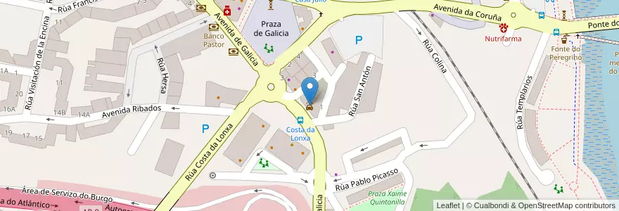 Mapa de ubicacion de Auto Spá en إسبانيا, غاليسيا, لا كورونيا, A Coruña, Culleredo.