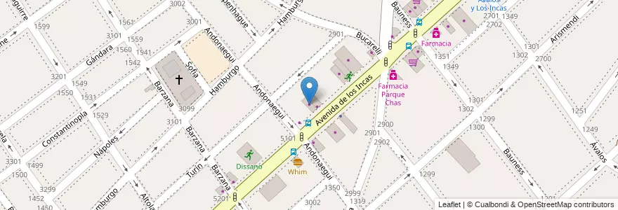 Mapa de ubicacion de AutoCity, Parque Chas en 아르헨티나, Ciudad Autónoma De Buenos Aires, 부에노스아이레스, Comuna 15.
