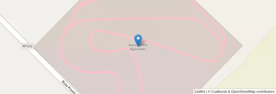 Mapa de ubicacion de Autodromo Apóstoles en アルゼンチン, ミシオネス州, Departamento Apóstoles, Municipio De Apóstoles.