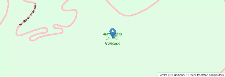 Mapa de ubicacion de Autódromo de Pico Truncado en Argentina, Cile, Provincia Di Santa Cruz, San Jacinto, Pico Truncado, Deseado, Zona Este.