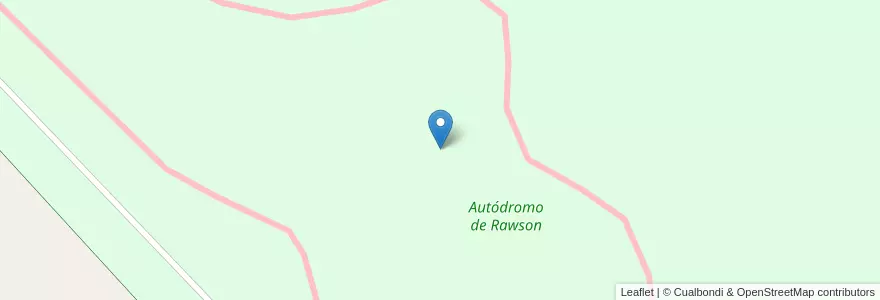 Mapa de ubicacion de Autódromo de Rawson en Argentinien, Chubut, Departamento Rawson, Rawson.