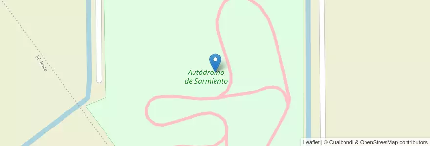 Mapa de ubicacion de Autódromo de Sarmiento en Argentinien, Chile, Chubut, Departamento Sarmiento.